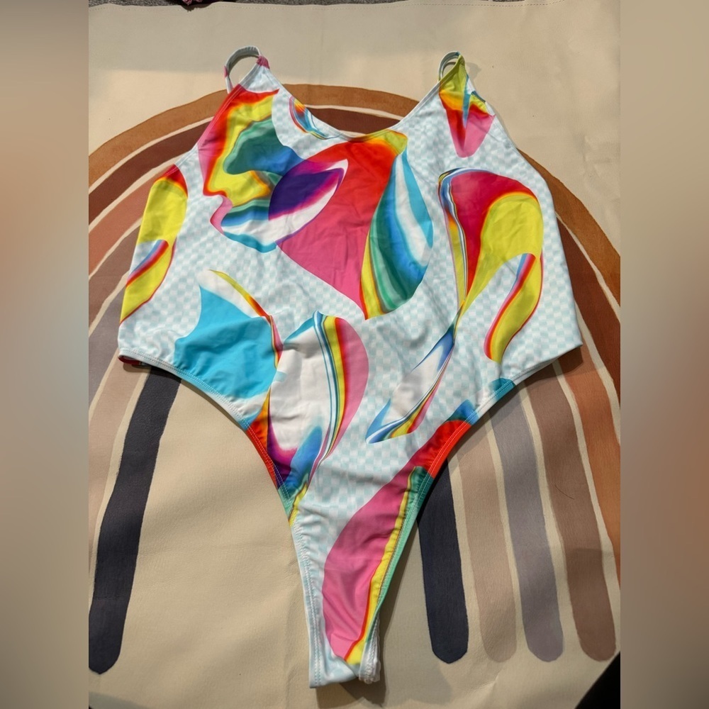 Fabletics Pride Low Back One-Piece Swimsuit